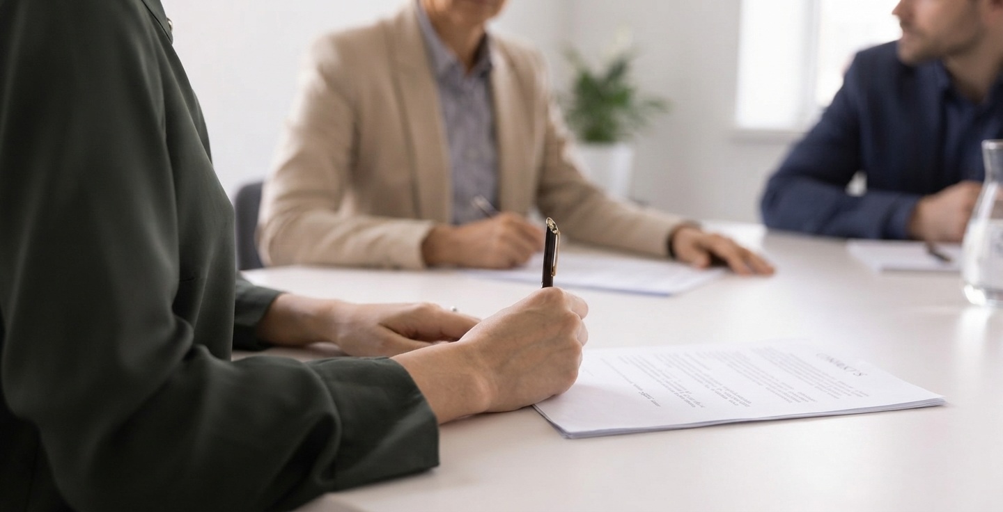 Mains organisant des documents administratifs nécessaires pour une demande de financement automobile